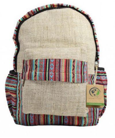 Natural Hemp Backpack Bag