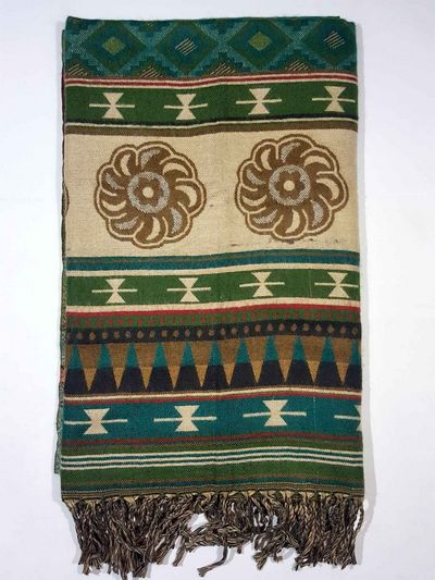 Dhaka Shawl, Multicolor Durable Acrylic Shawl With Various Patterns
