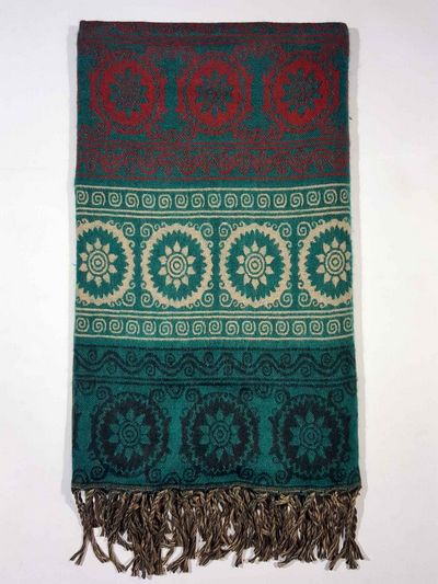 Dhaka Shawl, Multicolor Durable Acrylic Shawl With Various Patterns