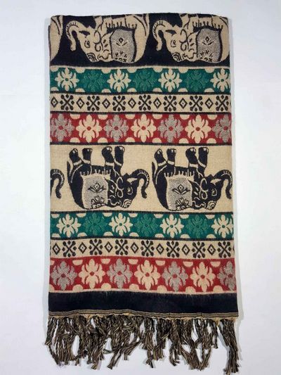 Dhaka Shawl, Multicolor Durable Acrylic Shawl With Various Patterns