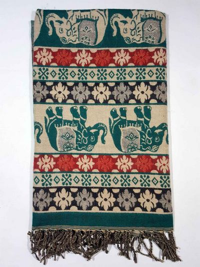 Dhaka Shawl, Multicolor Durable Acrylic Shawl With Various Patterns