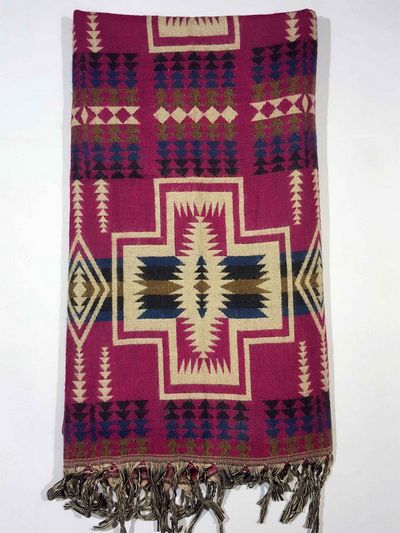 Dhaka Shawl, Multicolor Durable Acrylic Shawl With Various Patterns
