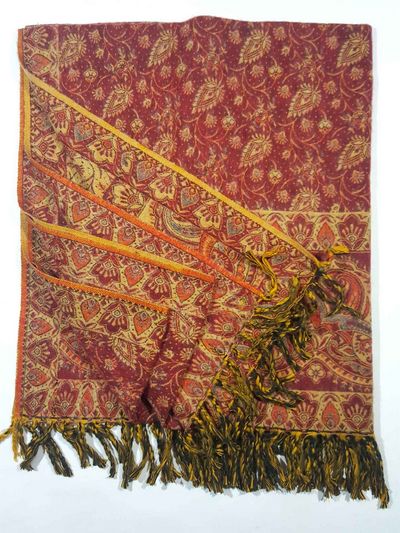 Dhaka Shawl, Multicolor Durable Acrylic Shawl With Various Patterns