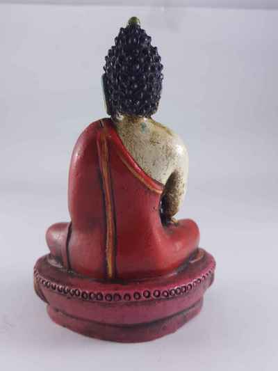Clay Statue Of Shakyamuni Buddha [made In Nepal], [handmade], [painted]