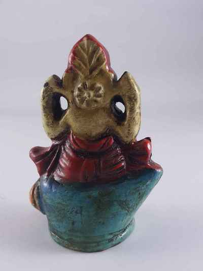 Clay Statue Of Ganesh [made In Nepal], [handmade], [painted]