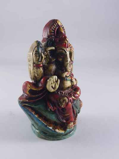 Clay Statue Of Ganesh [made In Nepal], [handmade], [painted]