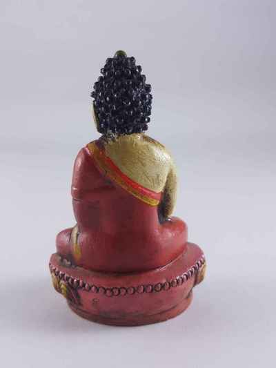 Clay Statue Of Shakyamuni Buddha [made In Nepal], [handmade], [painted]