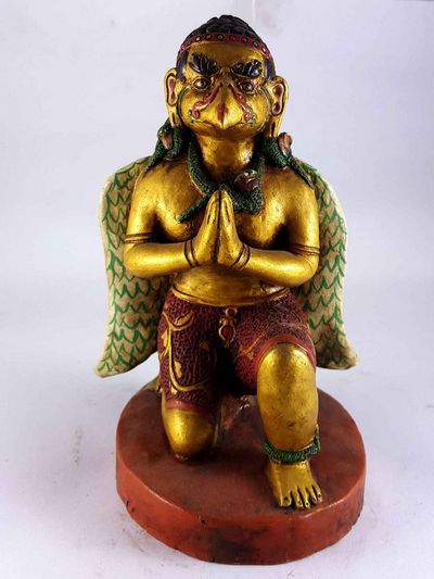 Clay Statue Of Garuda, [made In Nepal], [handmade], [painted]