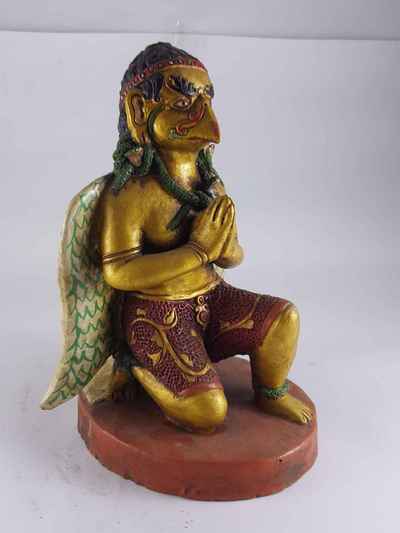 Clay Statue Of Garuda, [made In Nepal], [handmade], [painted]