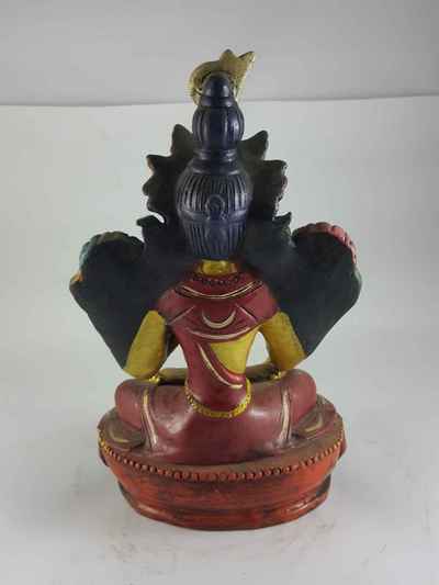 Clay Statue Of White Tara [made In Nepal], [handmade], [painted]