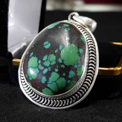 Tibetan Tourquise Handmade Silver Pendant
