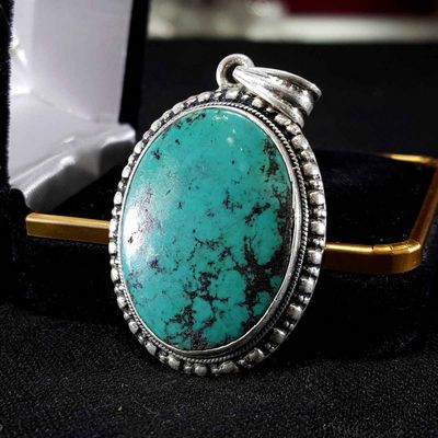 Tibetan Tourquise Handmade Silver Pendant