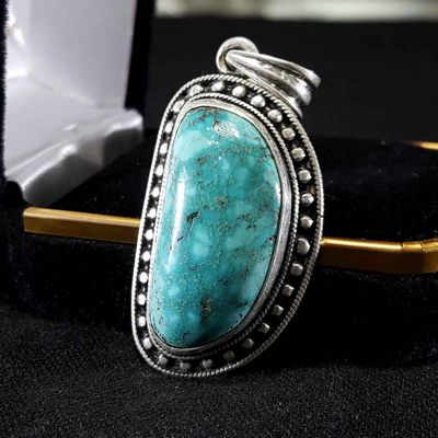Tibetan Tourquise Handmade Silver Pendant