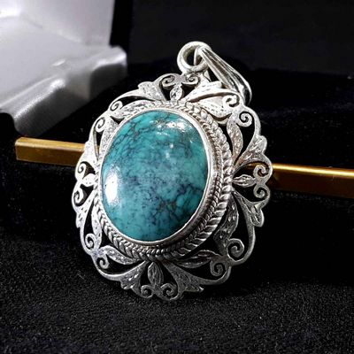 Tibetan Tourquise Handmade Silver Pendant