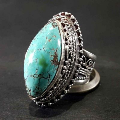 Tibetan Tourquise Silver Handmade Ring