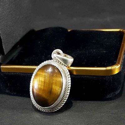 Tiger Eye Handmade Silver Pendant