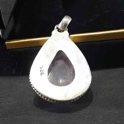 Rose Quartz Handmade Silver Pendant