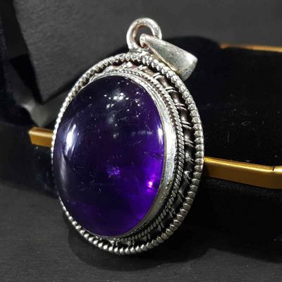 Amethyst Handmade Silver Pendant