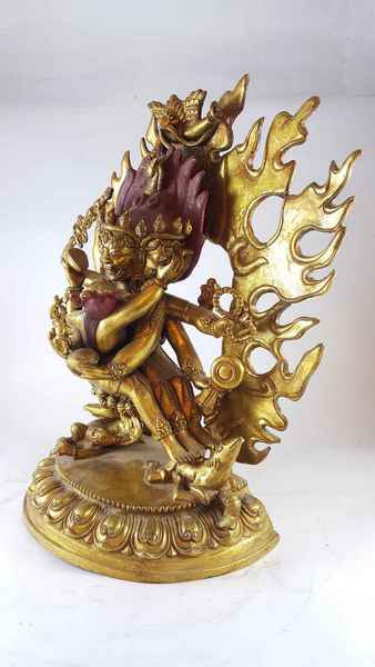 Unique Statue Of Hayagriva - Heruka [bhutanese Style], [full Gold Plated], [sold]