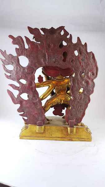 Unique Statue Of Hayagriva - Heruka [bhutanese Style], [full Gold Plated], [sold]