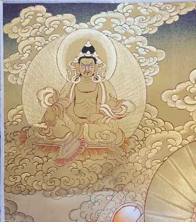 Pancha Kuber [five Jambhala], [dzambhala], [sethi- Setang], [full Gold], [tibetan Style], [painting], [real Gold]