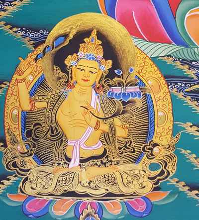 Vajrasattva With Consort, [shakti], Yab-yum Thangka [tibetan Style], [painting]