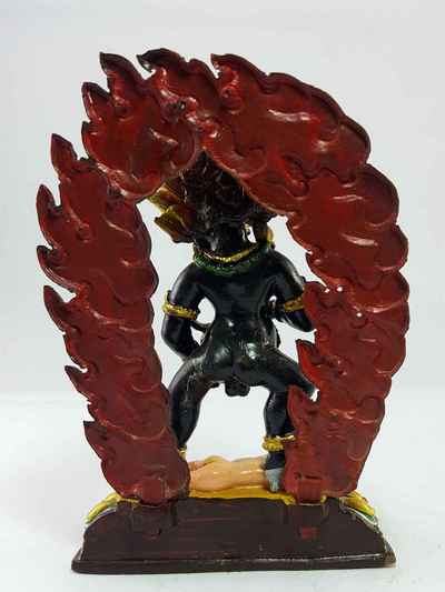 Black Jambhala Handmade Statue [traditional Color Finishing]