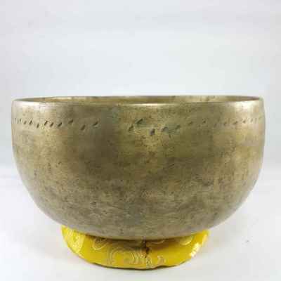 Old Hand Beaten Bronze [kopre] Singing Bowl, [ultra Lightweight], [professional Tool], [select Accessories]