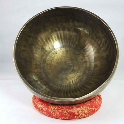 Hand Beaten Bronze Singing Bowl Antique Finishing, [select Accessories]