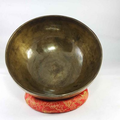 Hand Beaten Bronze Singing Bowl Antique Finishing, [select Accessories]