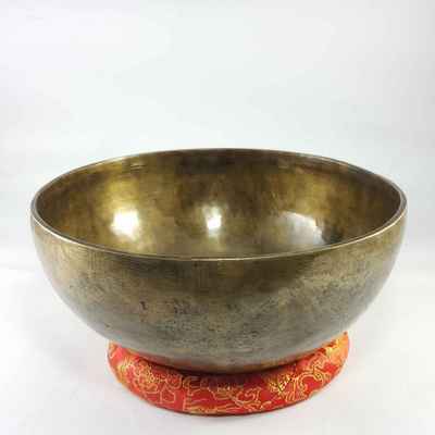 Hand Beaten Bronze Singing Bowl Antique Finishing, [select Accessories]