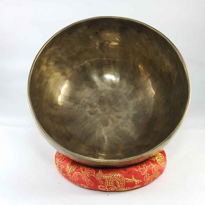 Hand Beaten Bronze Singing Bowl Antique Finishing, [select Accessories]