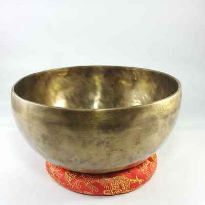 Hand Beaten Bronze Singing Bowl Antique Finishing, [select Accessories]