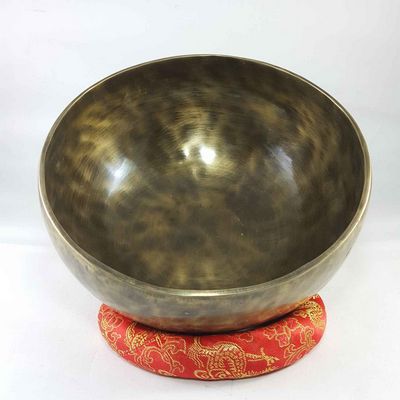 Hand Beaten Bronze Singing Bowl Antique Finishing, [select Accessories]