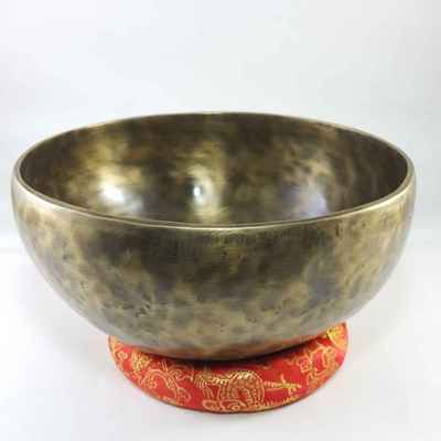 Hand Beaten Bronze Singing Bowl Antique Finishing, [select Accessories]
