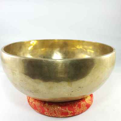 Hand Beaten Bronze Singing Bowl Glossy Finishing, [select Accessories]