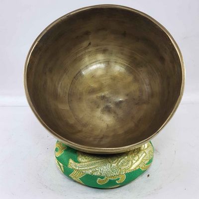Hand Beaten Bronze Singing Bowl Antique Finishing, [select Accessories]