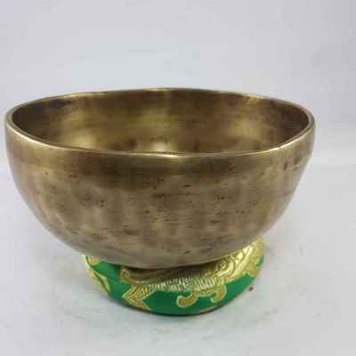 Hand Beaten Bronze Singing Bowl Antique Finishing, [select Accessories]