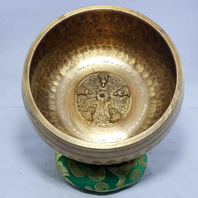Embossed Hand Hammered Singing Bowls [casting], [brass], [select Accessories]