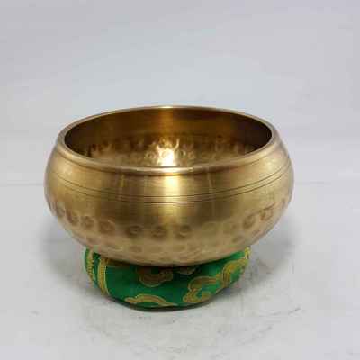 Buddha Embossed Hand Hammered Singing Bowls [casting], [brass], [select Accessories]