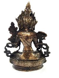 Exquisite And Rare Nepali Green Tara Statue [antique Finishing] - Perfect For Gifting And Home Décor At An Affordable Price