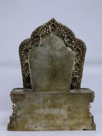 Copper Handmade Ghau [silver Plated], [resin Buddha]