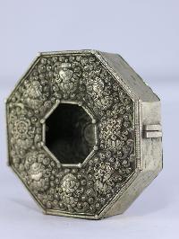 Copper Handmade Ghau [silver Plated], [ashtamangala]