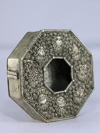 Copper Handmade Ghau [silver Plated], [ashtamangala]