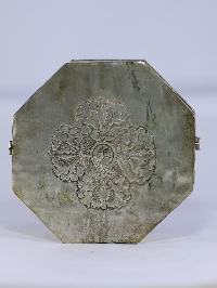 Copper Handmade Ghau [silver Plated], [ashtamangala]