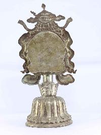 Copper Handmade Stand Chenrezig Ghau [silver Plated]