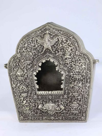 Copper Handmade Ghau [silver Plated], [jhya/ Window Design]