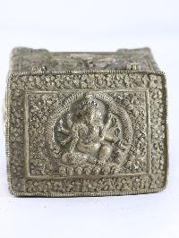 Silver Jewelry Box Ganesh Carved