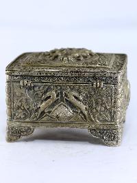 Silver Jewelry Box Ganesh Carved
