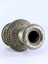 Silver Tibetan Flower Vase : Vase Over Imitation Amber Vol 1
